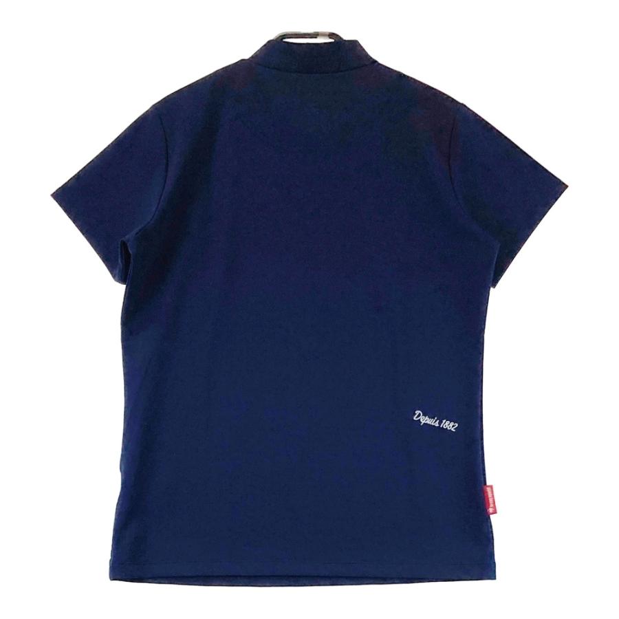 LE COQ GOLF ルコックゴルフ ハイネック半袖Tシャツ ネイビー系 L