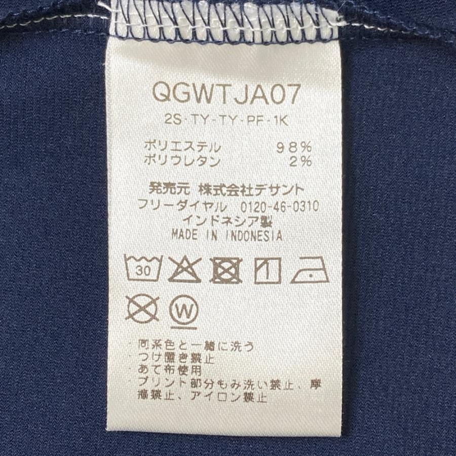 LE COQ GOLF ルコックゴルフ ハイネック半袖Tシャツ ネイビー系 L