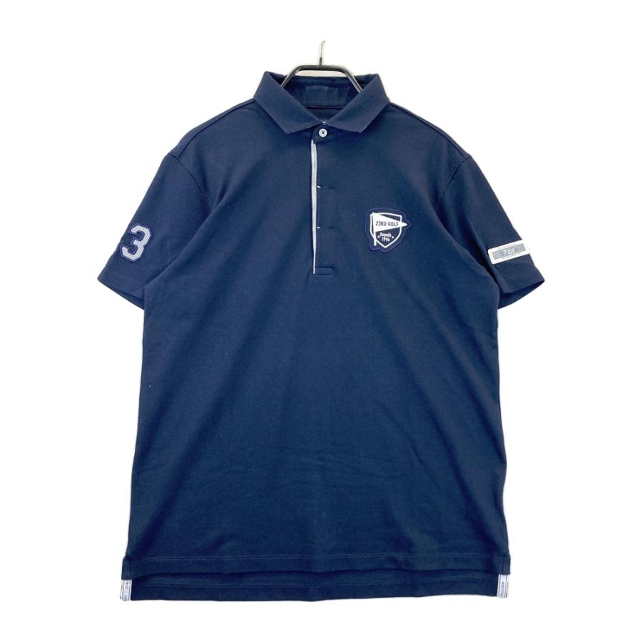 23区GOLF ニジュウサンクゴルフ 半袖ポロシャツ ネイビー系 LL ゴルフ