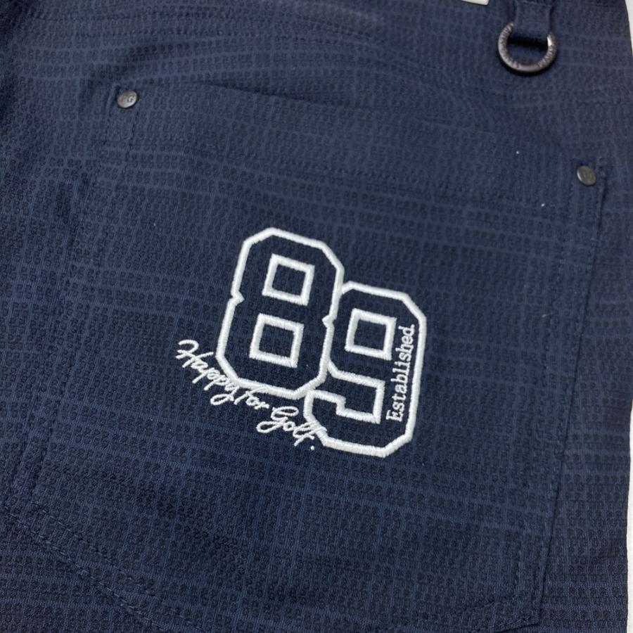 新品 パーリーゲイツ パンツ 洗える ロゴ ゴルフウェア チェック 紺 PEARLY GATES パーリーゲイツ ストレッチ ハーフパンツ チェック柄
