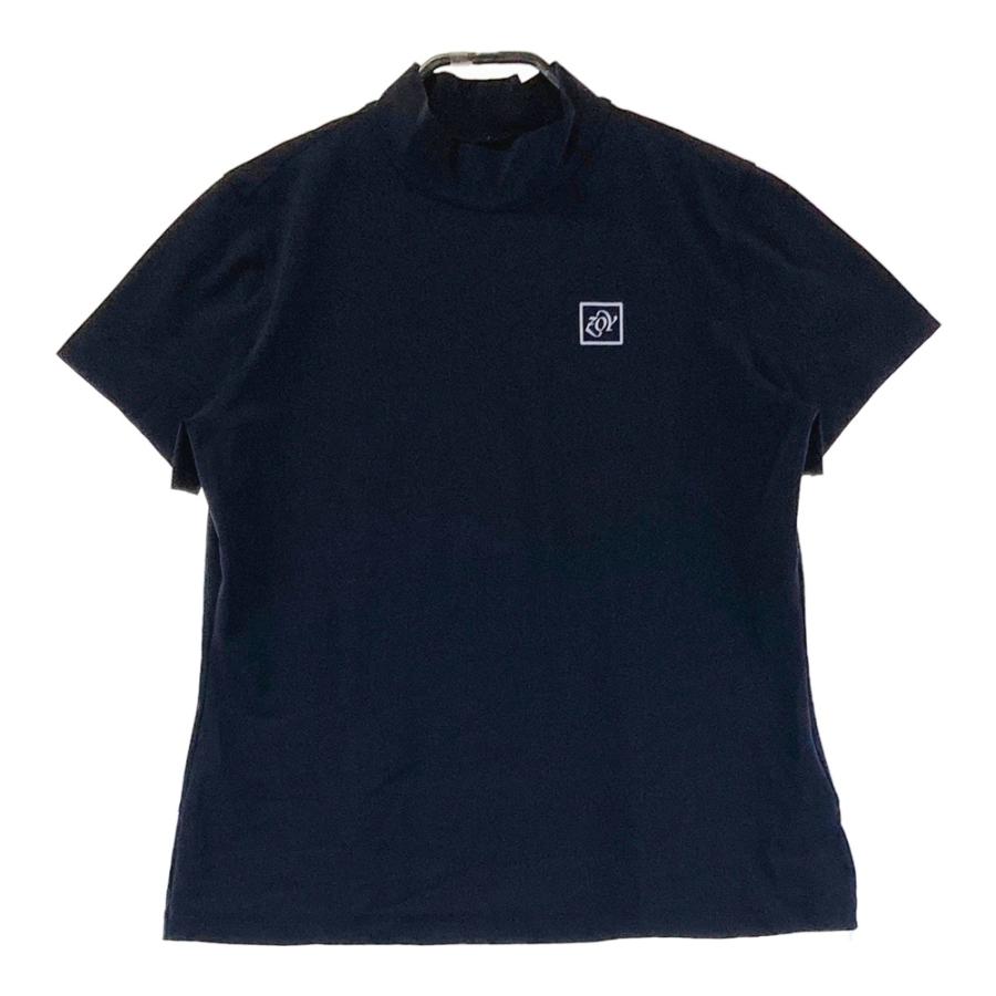 ZOY ゾーイ ハイネック 半袖Tシャツ ネイビー系 36 ゴルフウェア