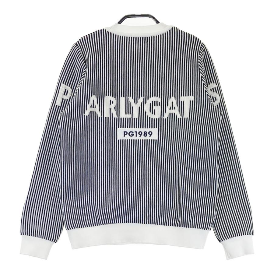 PEARLY GATES パーリーゲイツ 長袖ニットセーター ストライプ柄