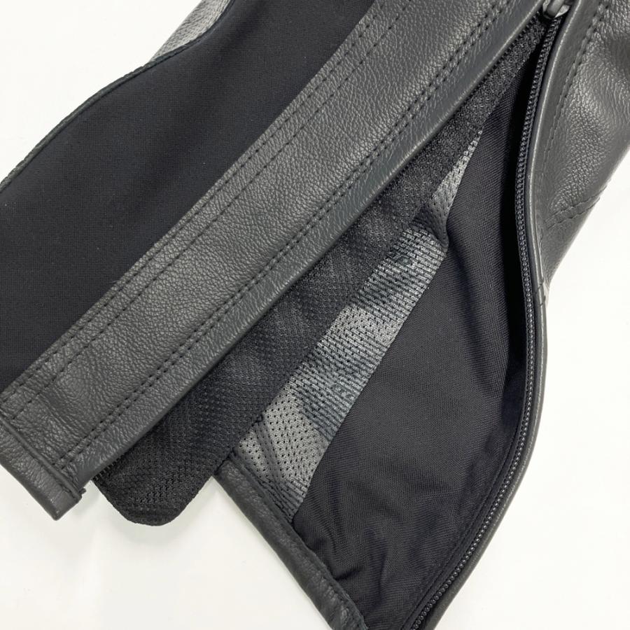 HYOD ヒョウドウ パンチングレザー メッシュパンツ ブラック系 M