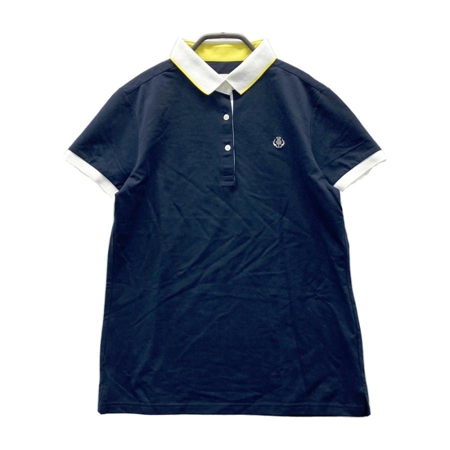 ST ANDREWS セントアンドリュース 半袖ポロシャツ ネイビー系 M ゴルフ