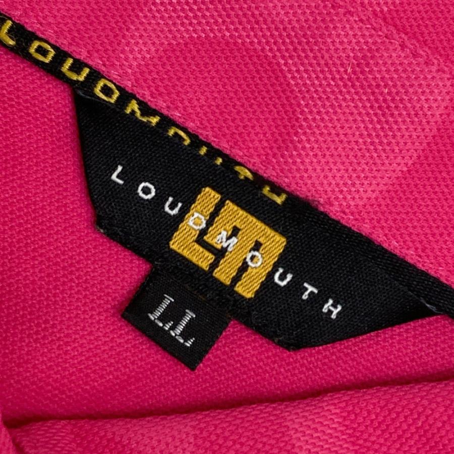 LOUD MOUTH ラウドマウス 半袖ポロシャツ シャガデリック柄 ピンク系