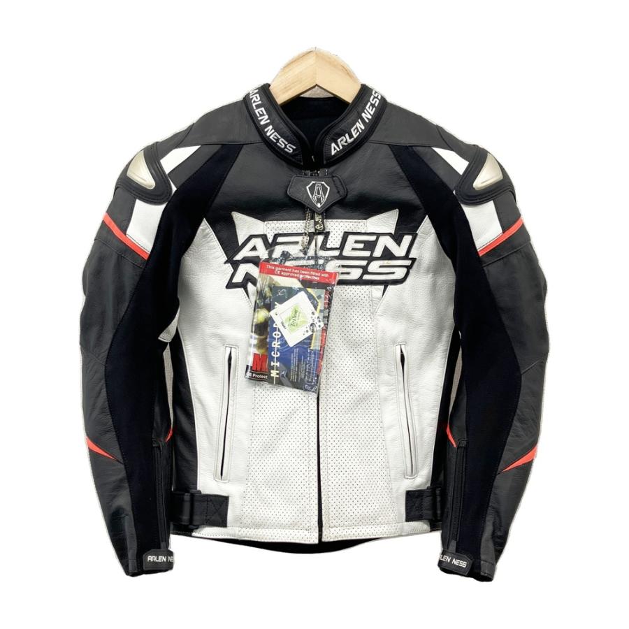 アレンネス（Arlen Ness） レザージャケット ホワイト系 48 バイク