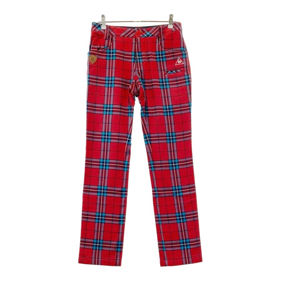 LE COQ GOLF ルコックゴルフ 裏起毛 ストレッチパンツ チェック柄