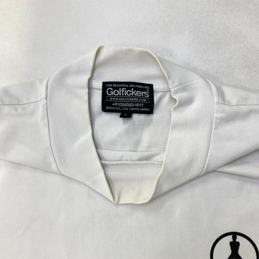 Golfickers ゴルフィッカーズ モックネック 長袖Tシャツ ホワイト系 L