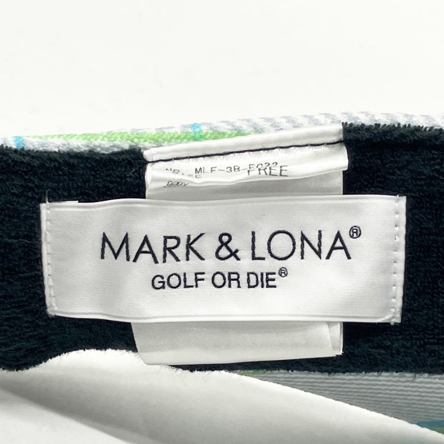 MARK&LONA（マークアンドロナ） ロゴ入りサンバイザー チェック柄