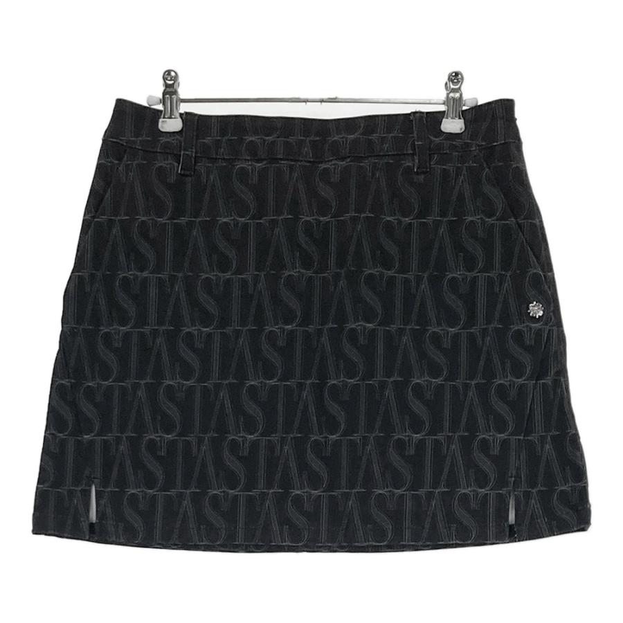 ST ANDREWS セントアンドリュース ストレッチスカート 総柄 ブラック系