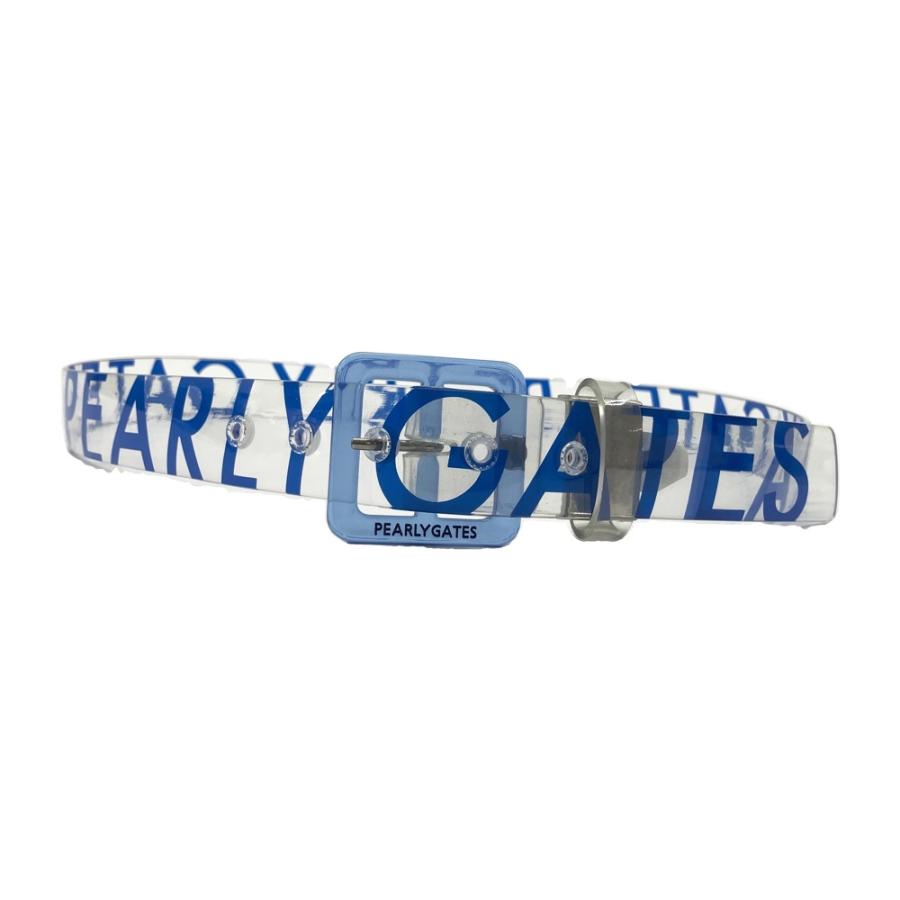 週末セール【新品未使用】PEARLY GATES ゴルフ　ベルト ブルー PEARLY GATES（パーリーゲイツ） ロゴ クリアベルト ブルー系 ゴルフ