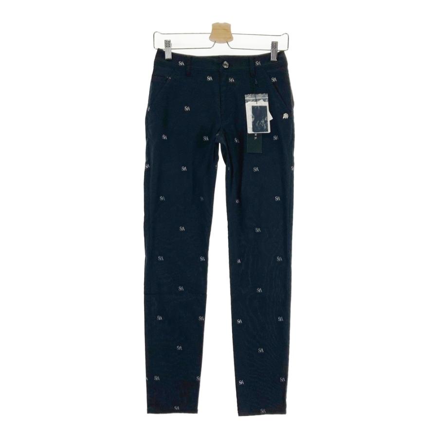セントアンドリュース ゴルフウェア スラックス パンツ　メンズ LL 紺　タグ付 新品】ST ANDREWS セントアンドリュース ロングパンツ 総柄 ブラック系