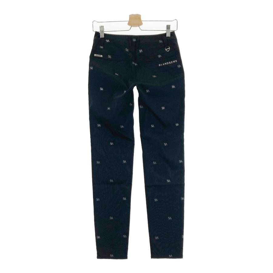 新品】ST ANDREWS セントアンドリュース ロングパンツ 総柄 ブラック系