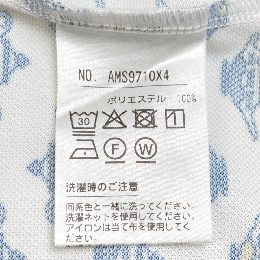 AND PER SE アンパスィ 半袖ポロシャツ ボタンダウン ロゴ総柄