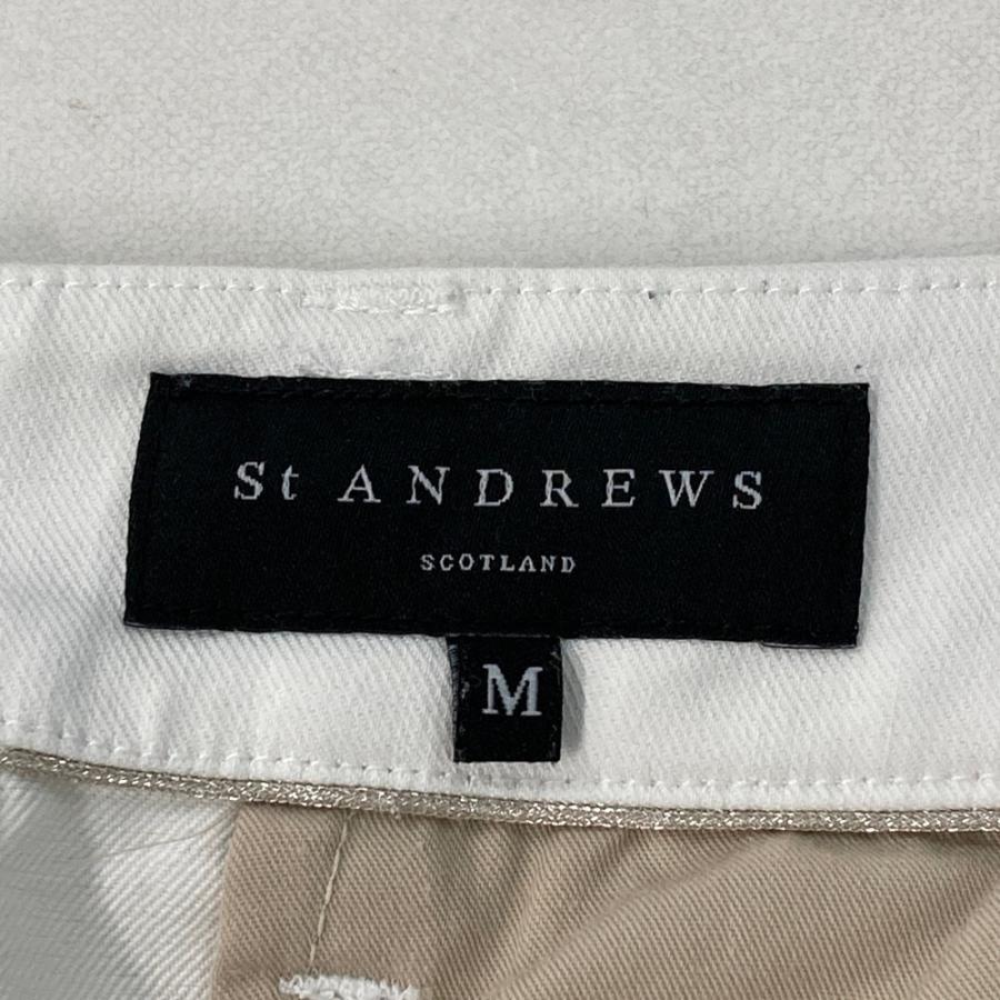 ST ANDREWS セントアンドリュース ストレッチスカート 花柄 ホワイト系