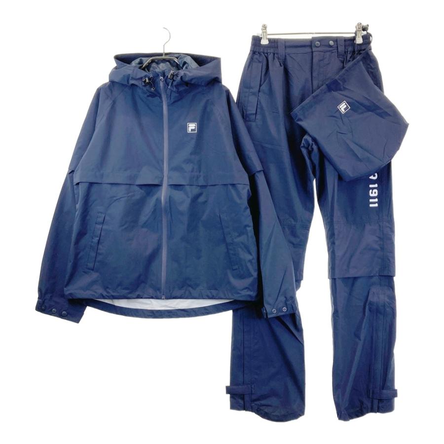 FILA GOLF フィラゴルフ 2WAY レインウェア セットアップ ネイビー系 L