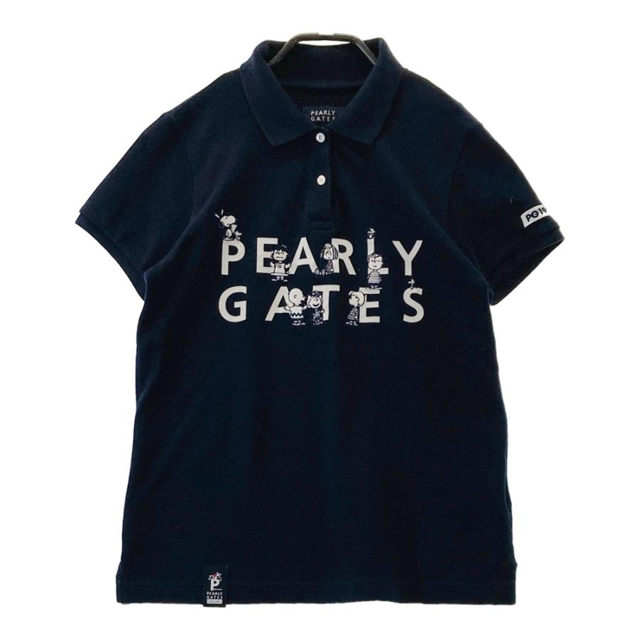 【パーリーゲイツ× スヌーピー 】半袖 ポロシャツ (サイズ1) PEARLY GATES（パーリーゲイツ） ×PEANUTS 半袖ポロシャツ スヌーピー