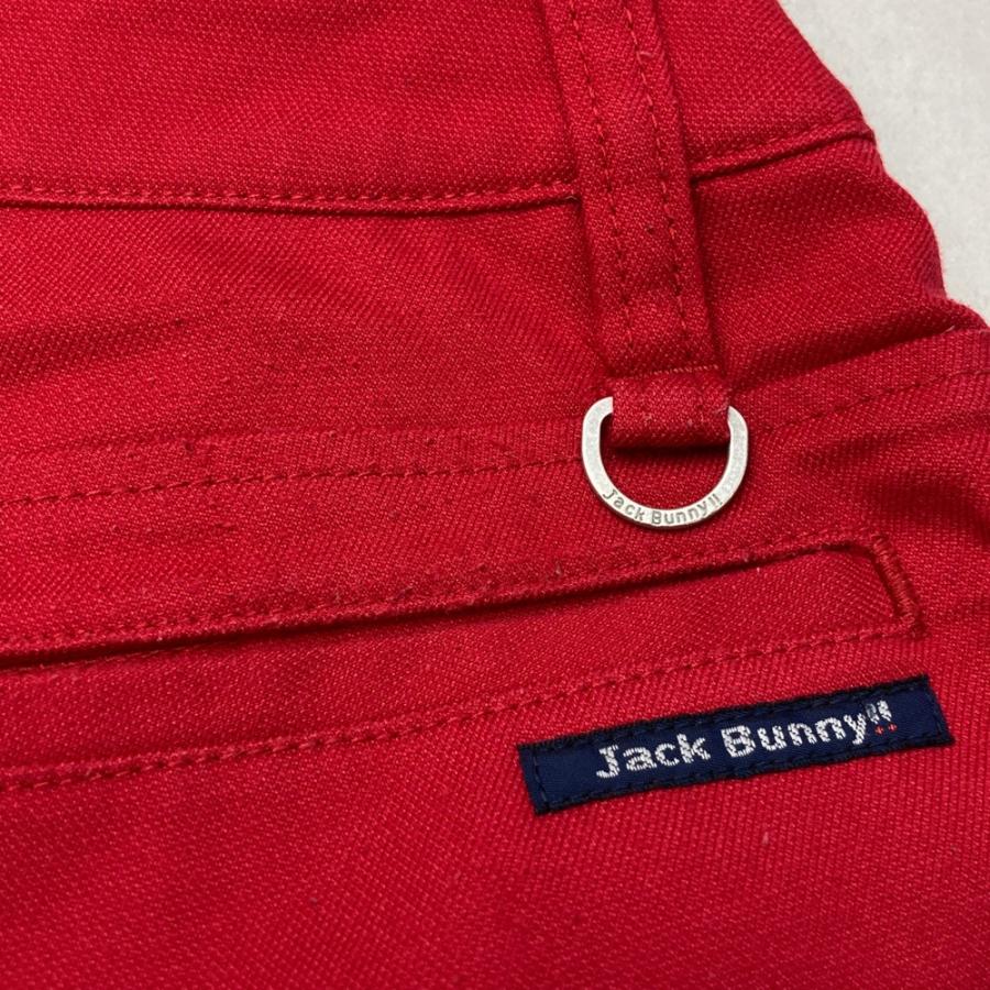【未使用】ジャックバニーJACKBUNNYゴルフウェアパンツサイズ0レディース赤 JACK BUNNY ジャックバニー ストレッチパンツ レッド系 0 ゴルフウェア