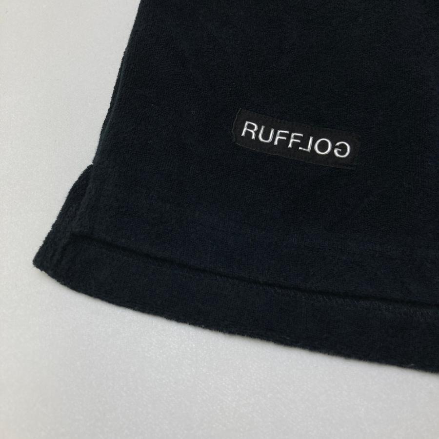 RUFFLOG ラフロッグ 裏メッシュ パイル 半袖ポロシャツ ブラック系 L