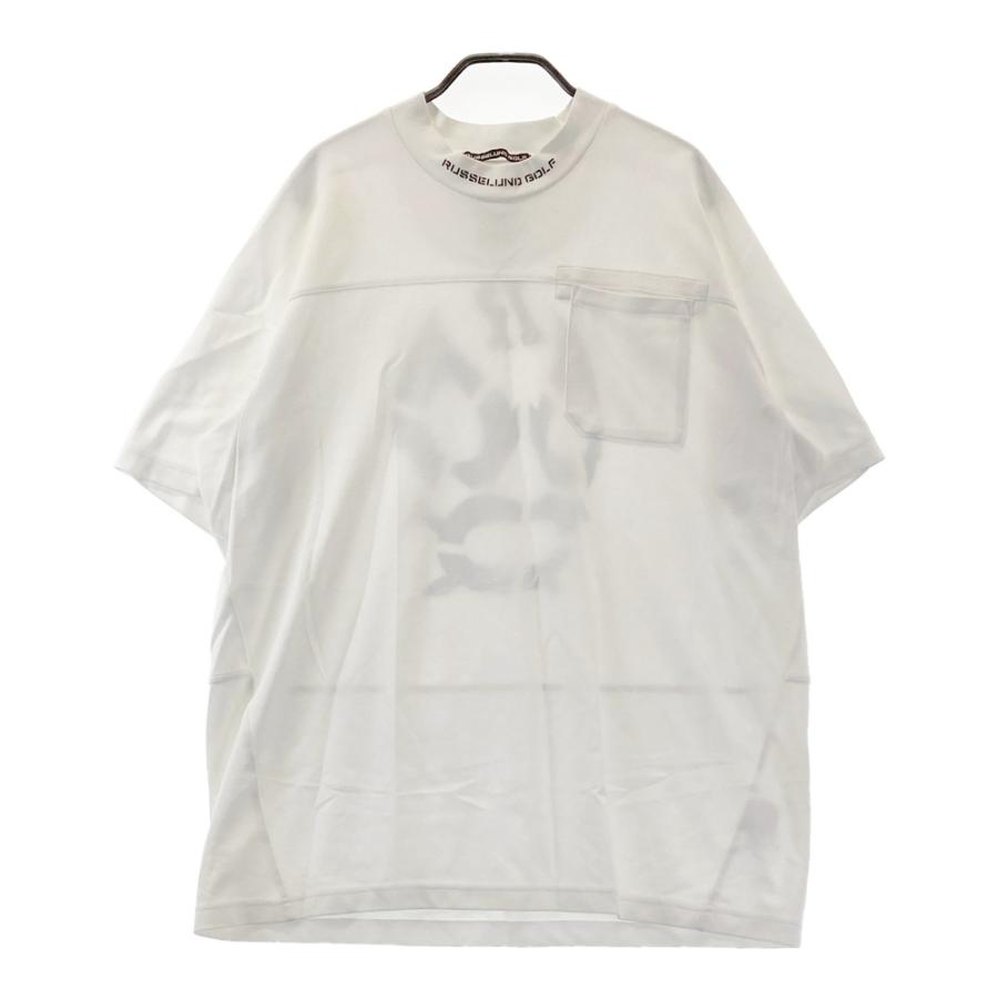 【未使用に近い】ラッセルノ/RUSSELUNO モックネックシャツ　7 Russeluno（ラッセルノ） モックネック 半袖Tシャツ ビッグルチャ