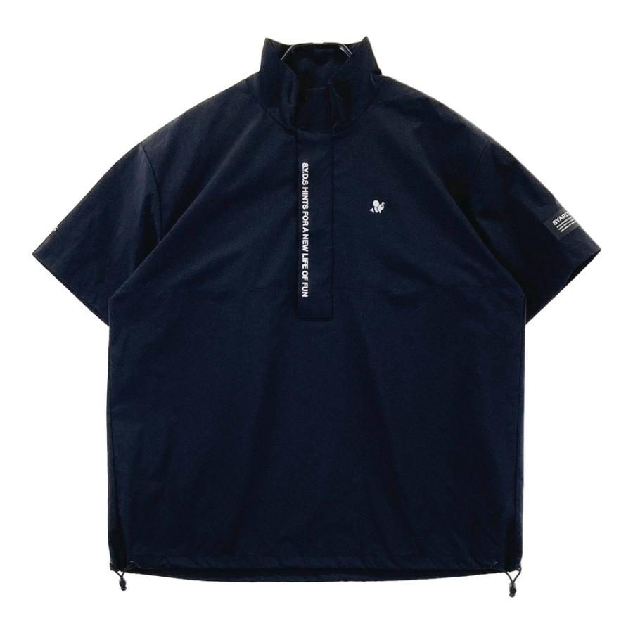 8YARDS ハチヤーズ 半袖ブルゾン ブラック系 XL ゴルフウェア メンズ