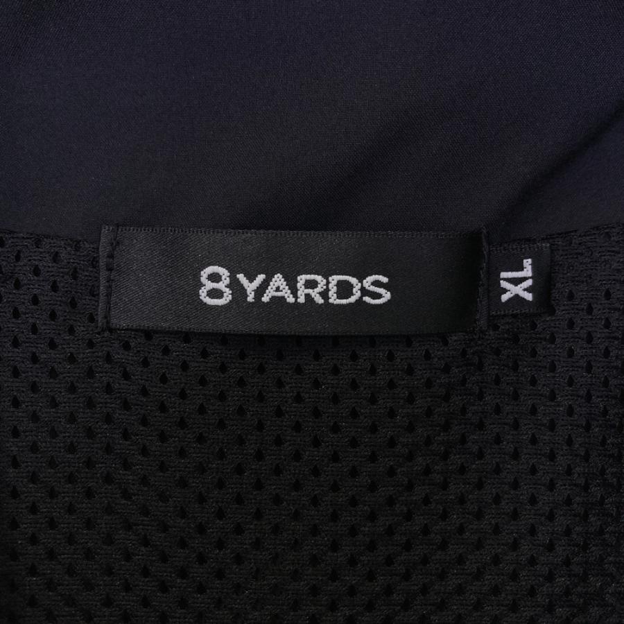 8YARDS ハチヤーズ 半袖ブルゾン ブラック系 XL ゴルフウェア メンズ
