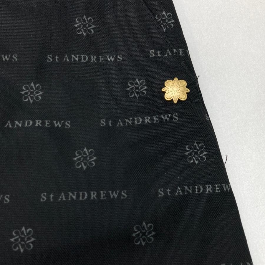 新品】ST ANDREWS セントアンドリュース スカート ロゴ柄 ブラック系 M