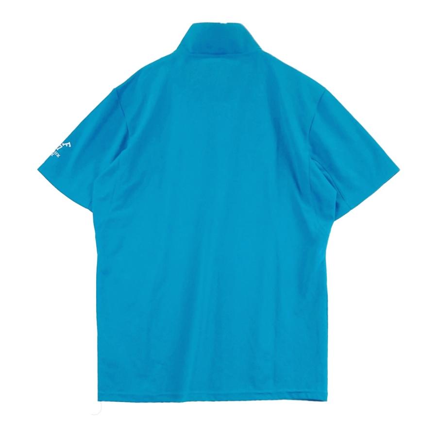 CLUNK（クランク） ハーフジップ 半袖Tシャツ ブルー系 L ゴルフウェア 