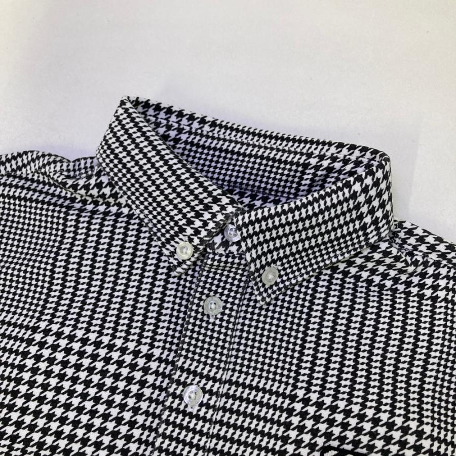 新品】JACK BUNNY ジャックバニー 半袖ポロシャツ ボタンダウン 千鳥格