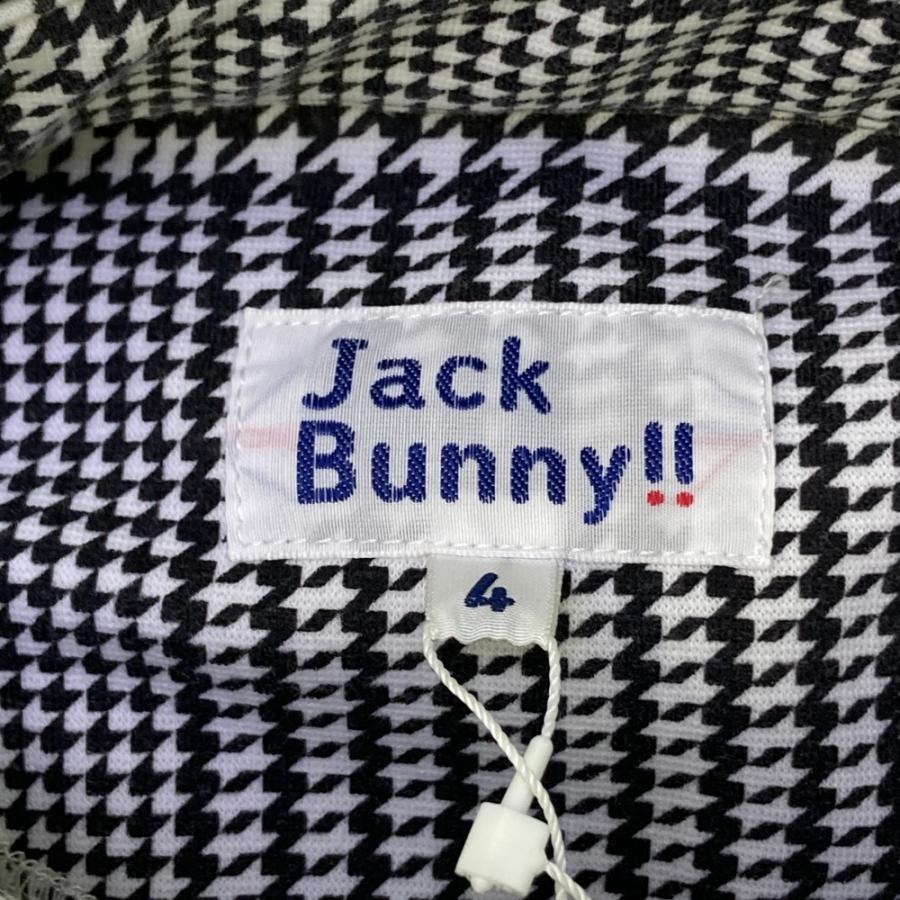 新品】JACK BUNNY ジャックバニー 半袖ポロシャツ ボタンダウン 千鳥格