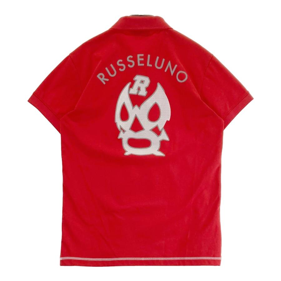 RUSSELUNO ラッセルノ 半袖ポロシャツ レッド系 4 ゴルフウェア メンズ