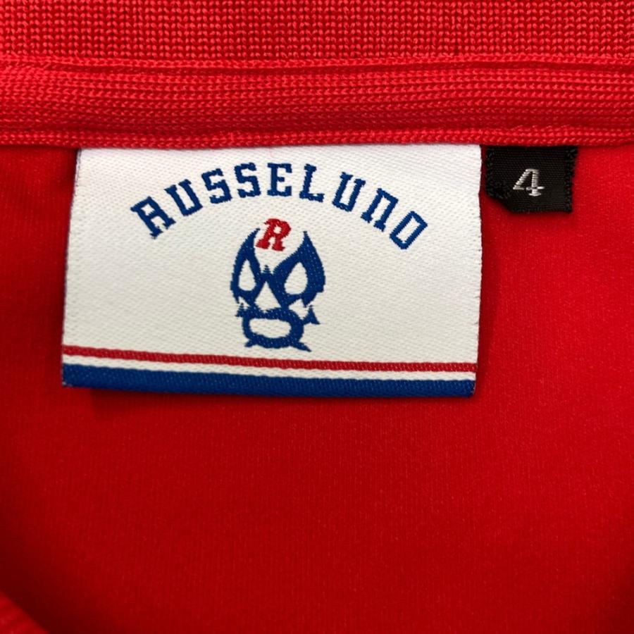 RUSSELUNO ラッセルノ 半袖ポロシャツ レッド系 4 ゴルフウェア メンズ