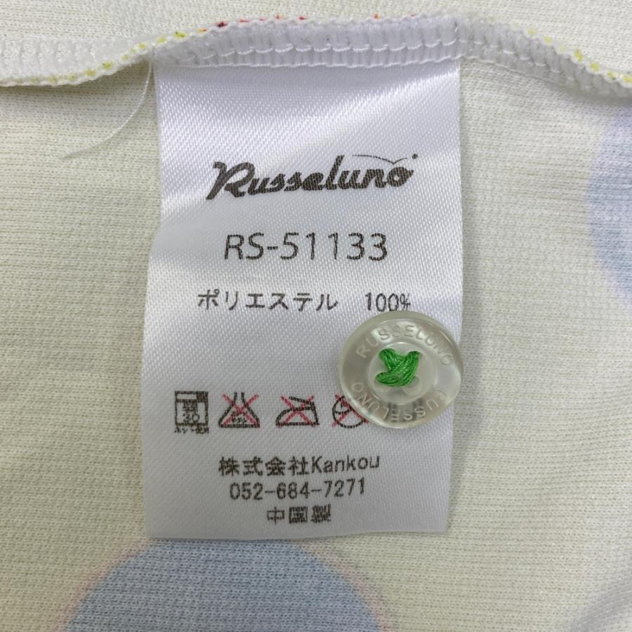 RUSSELUNO ラッセルノ 半袖ポロシャツ 総柄 イエロー系 4 ゴルフウェア