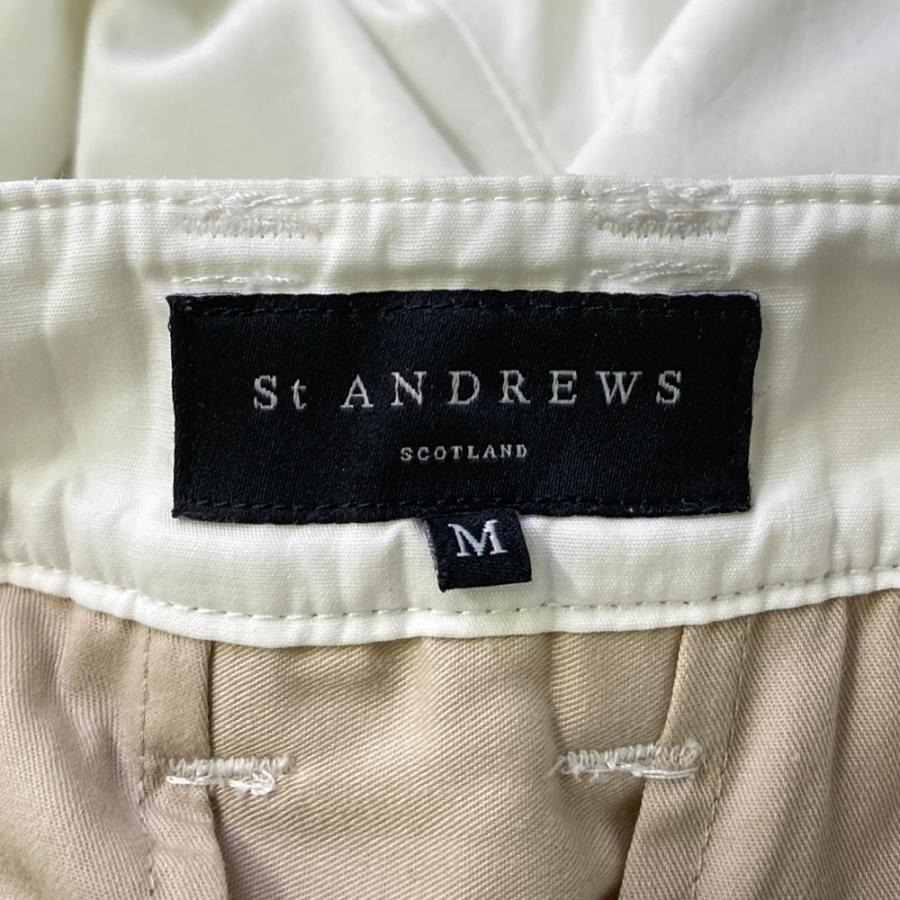 ST ANDREWS セントアンドリュース ロングパンツ ロゴ総柄 ホワイト系 M