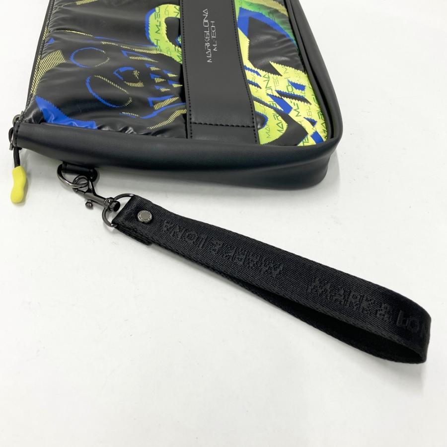 新品未使用★MARK&LONA★非売品★ポーチ★クラッチ MARK&LONA マークアンドロナ クラッチポーチバッグ 総柄 ブラック系