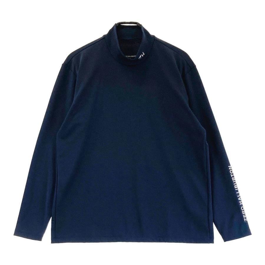 ZERO HALLIBURTON ゼロハリバートン 長袖モックネックTシャツ ネイビー