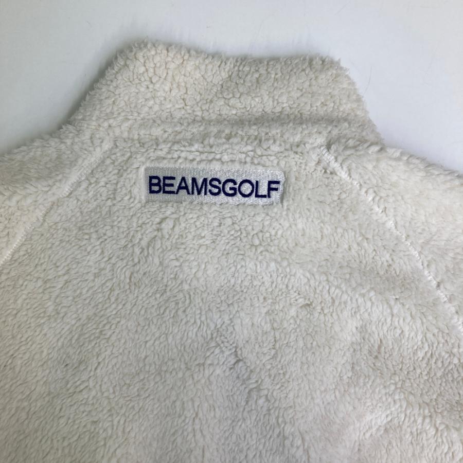 BEAMS GOLF ジップアップジャケット ホワイト/ネイビー【XL】 BEAMS GOLF ビームスゴルフ 2024年モデル 長袖 ジップジャケット
