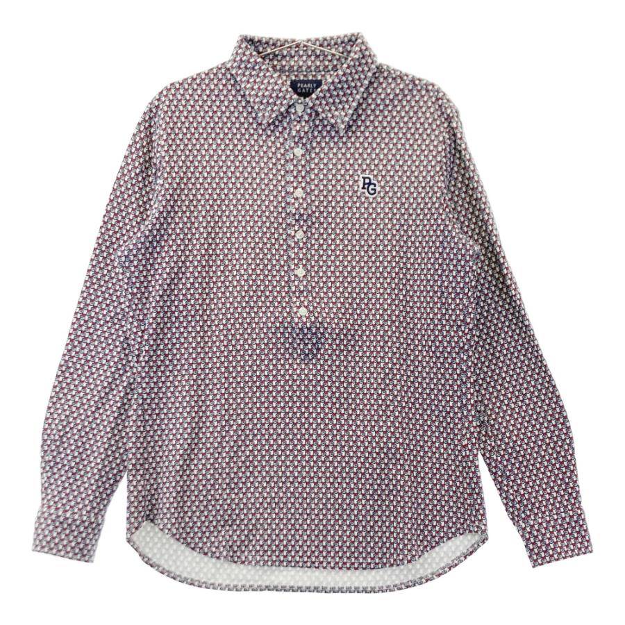 PEARLY GATES パーリーゲイツ 長袖ポロシャツ 総柄 ホワイト系 6