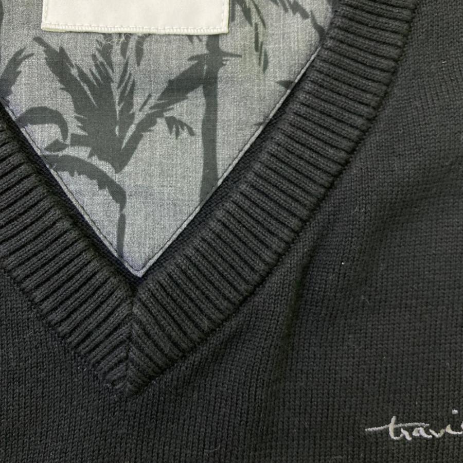 TRAVIS MATHEW トラビスマシュー Vネック ニットセーター ブラック系