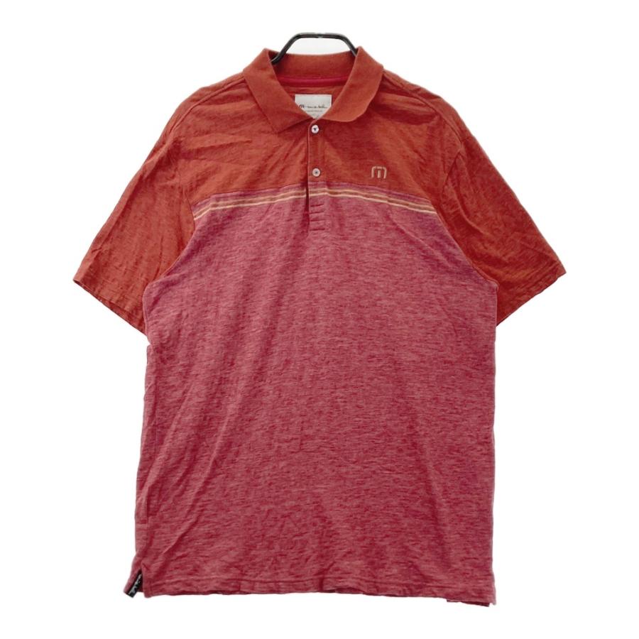 TRAVIS MATHEW トラビスマシュー 半袖ポロシャツ レッド系 2XL ゴルフ