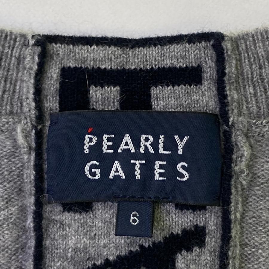 PGG PEARLY GATES パーリーゲイツ 2023年モデル カシミヤニットセーター  グレー系 6 ゴルフウェア メンズ_7