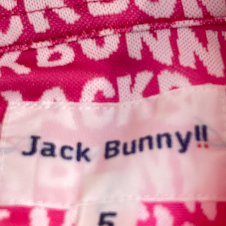 JACK BUNNY ジャックバニー 半袖ポロシャツ 総柄 ピンク系 5 ゴルフ
