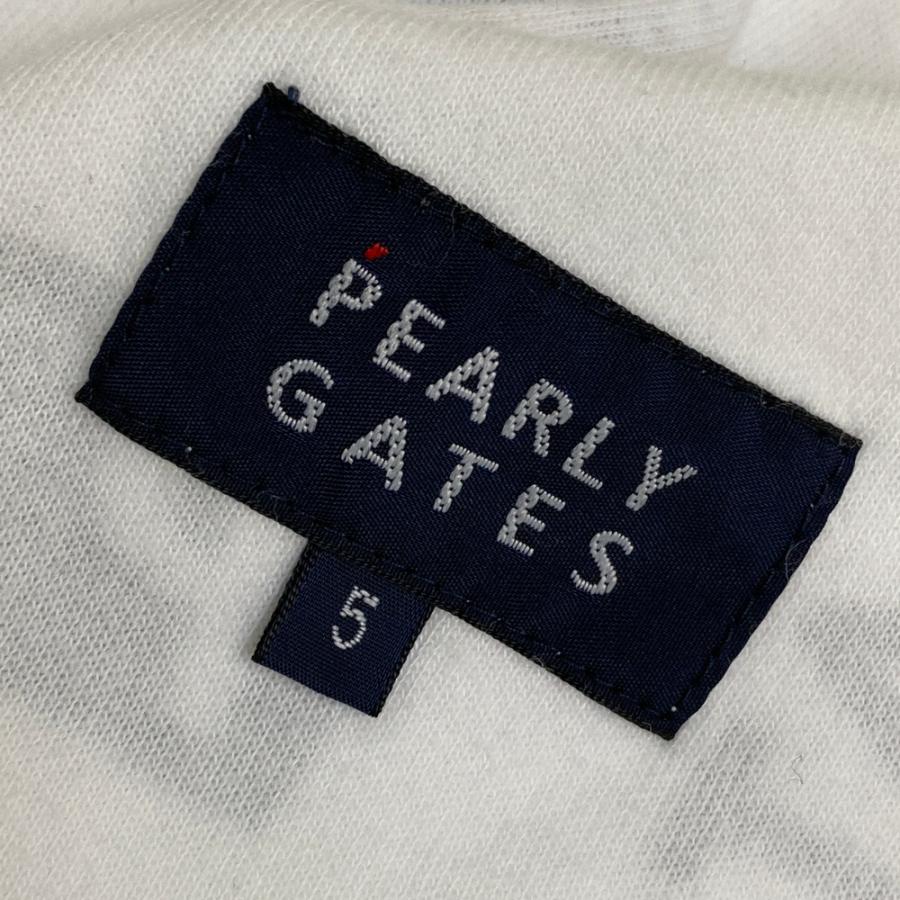 サイズ：5 PEARLY GATES パーリーゲイツ 053-1231805 スウェット ジョガーパンツ ロゴ総柄 ホワイト系 [240101475247] ゴルフウェア メンズ ストスト PEARLY GATES（パーリーゲイツ） 053-1231805 スウェットジョガー