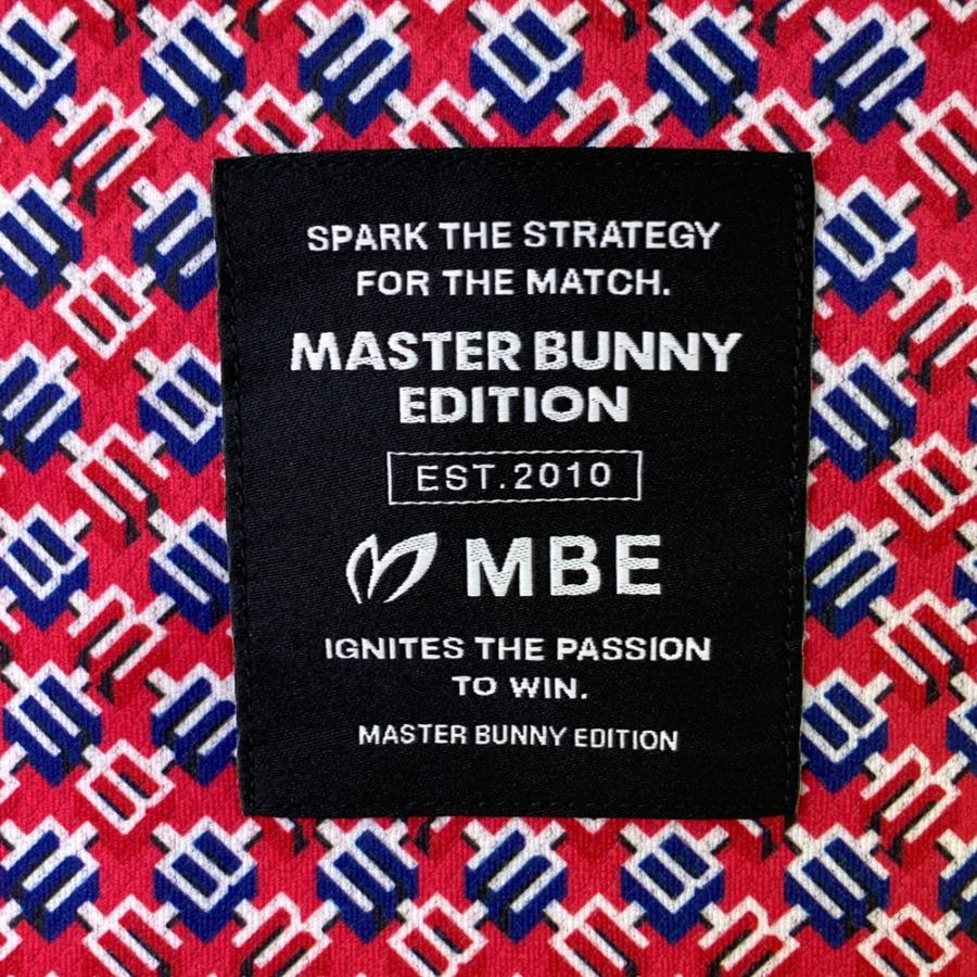 サイズ：5 MASTER BUNNY EDITION マスターバニーエディション 758-3267603 ハイネック半袖Tシャツ 総柄 レッド系 [241003002090] ゴルフウェア メンズ ストスト 美品】MASTER BUNNY EDITION マスターバニーエディション 758-3267603