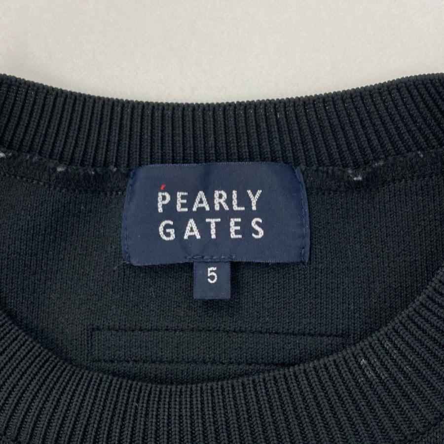 PEARLY GATES パーリーゲイツ ニットセーター レオパード柄 ブラック系