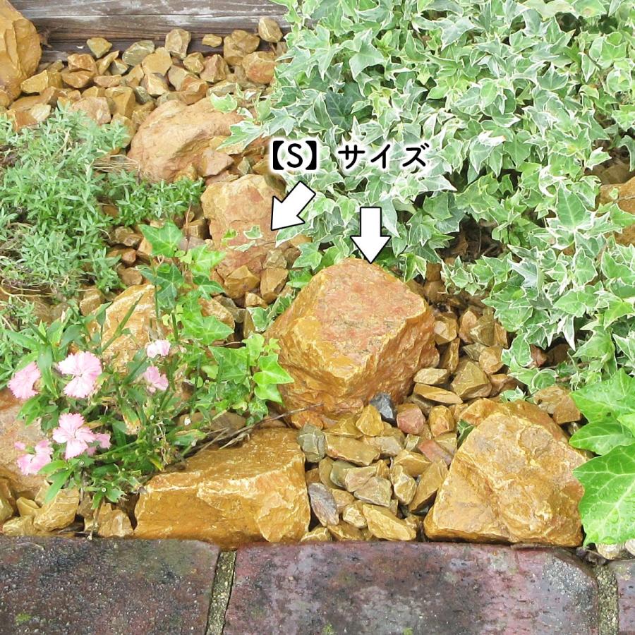 砂利 イエロー 黄色 SS 22kg 庭 砕石 防草シートの上に 砂利敷き 庭石