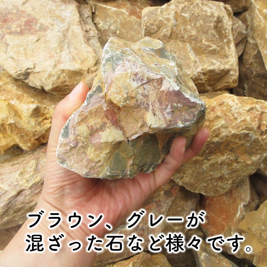 庭石 ロックガーデン 石 黄色 イエロー S 110kg (22kgx5箱) 割栗石