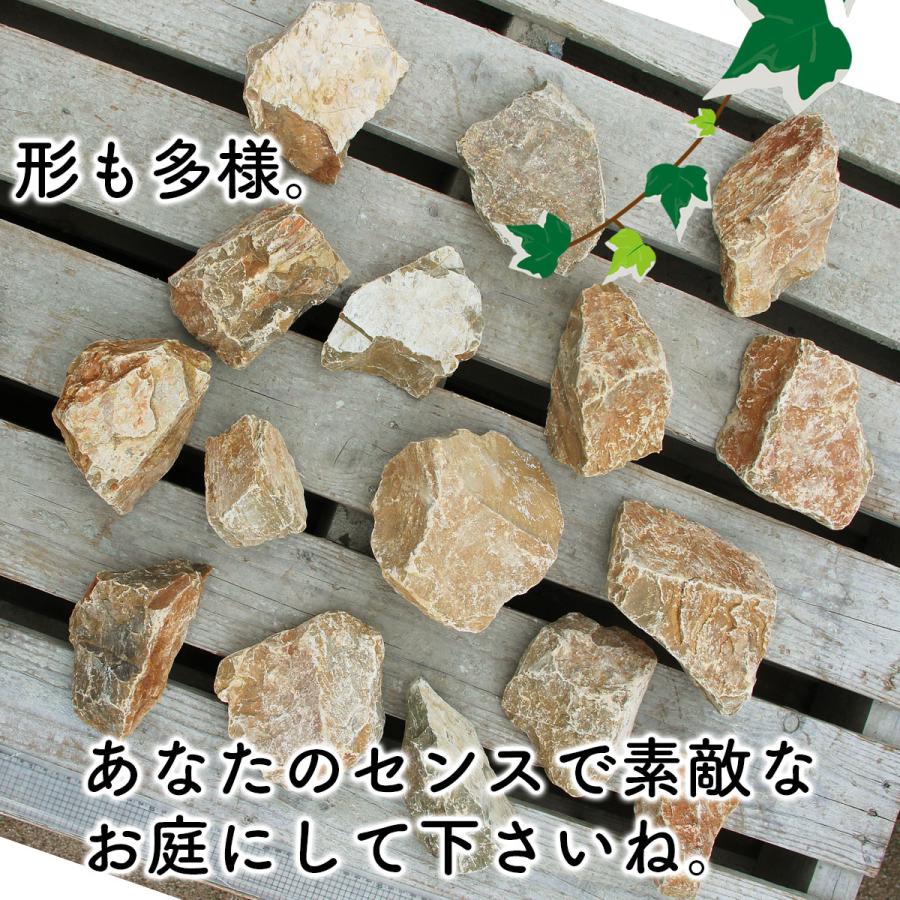 庭石 ロックガーデン 石 黄色 イエロー S 110kg (22kgx5箱) 割栗石