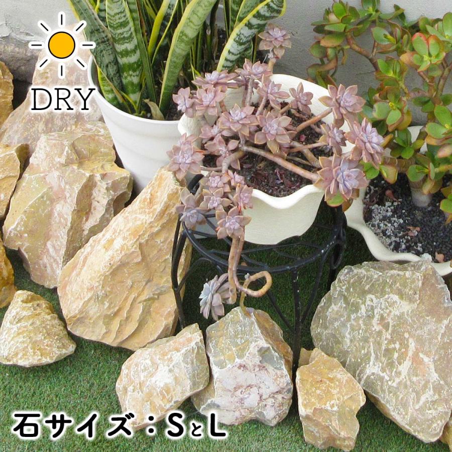 庭石 ロックガーデン 石 黄色 イエロー S 110kg (22kgx5箱) 割栗石