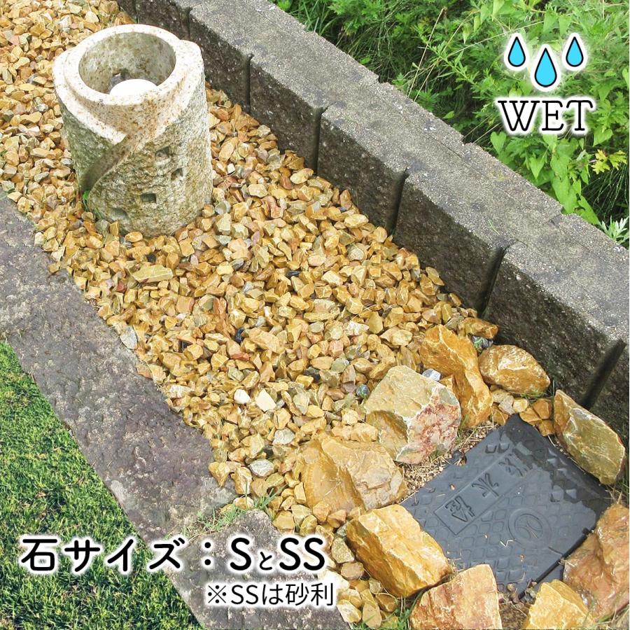 庭石  黄色 庭石 ロックガーデン 石 黄色 イエロー S 220kg (22kgx10箱) 割栗石